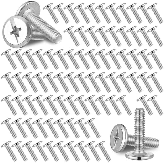 Blulu 100 Pcs 1/4"-20 Hurricane Shutter Bolts, Sidewalk Screws Bolts, 304 Stainless Steel, for Installing Hurricane Panels to Storefronts and Sliding Glass Doors (1/4"-20 x 1)