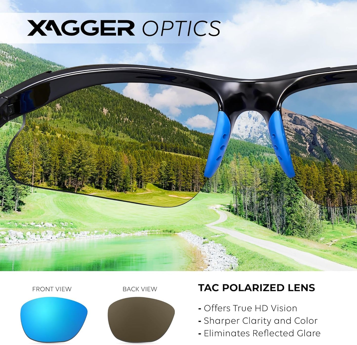 Xagger Kids Polarized Sports Sunglasses - Durable TR90 Frame for Boys & Girls | Ideal for Baseball & Softball