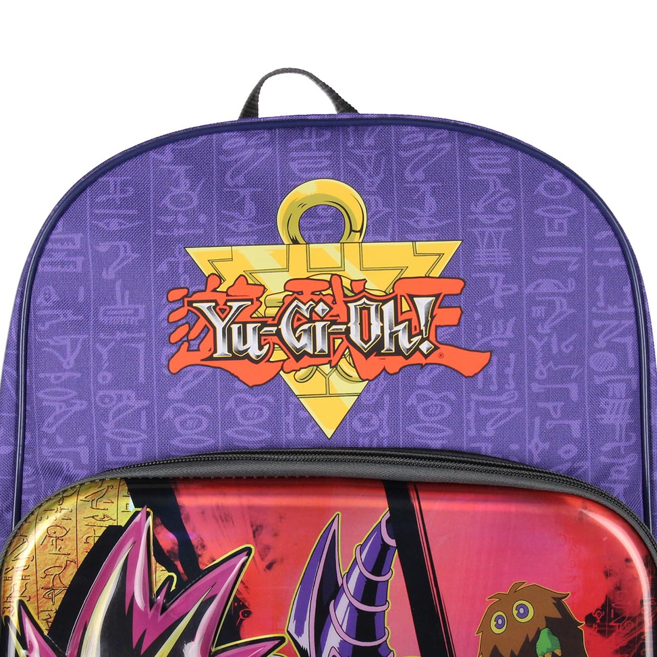 Bioworld Yu-Gi-Oh! 16" Molded Backpack Battle Ready Yugi Dark Magician Black Luster Soldier Character Travel Backpack