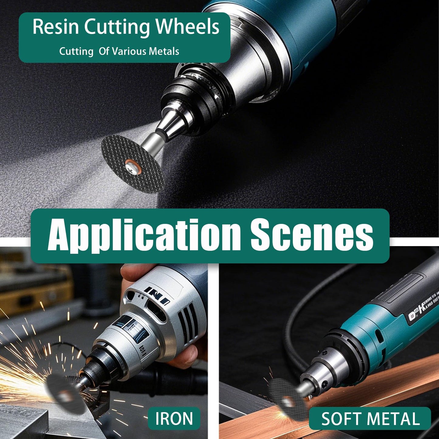 66Pcs Cutting Wheel Set for Dremel Rotary Tool 20Pcs Resin Cutting Discs 6Pcs HSS Circular Saw Blades 10Pcs 545 22mm Diamond Cutting Wheels 20Pcs Sanding Drum 8Pcs Shank and 2Pcs Screwdrivers