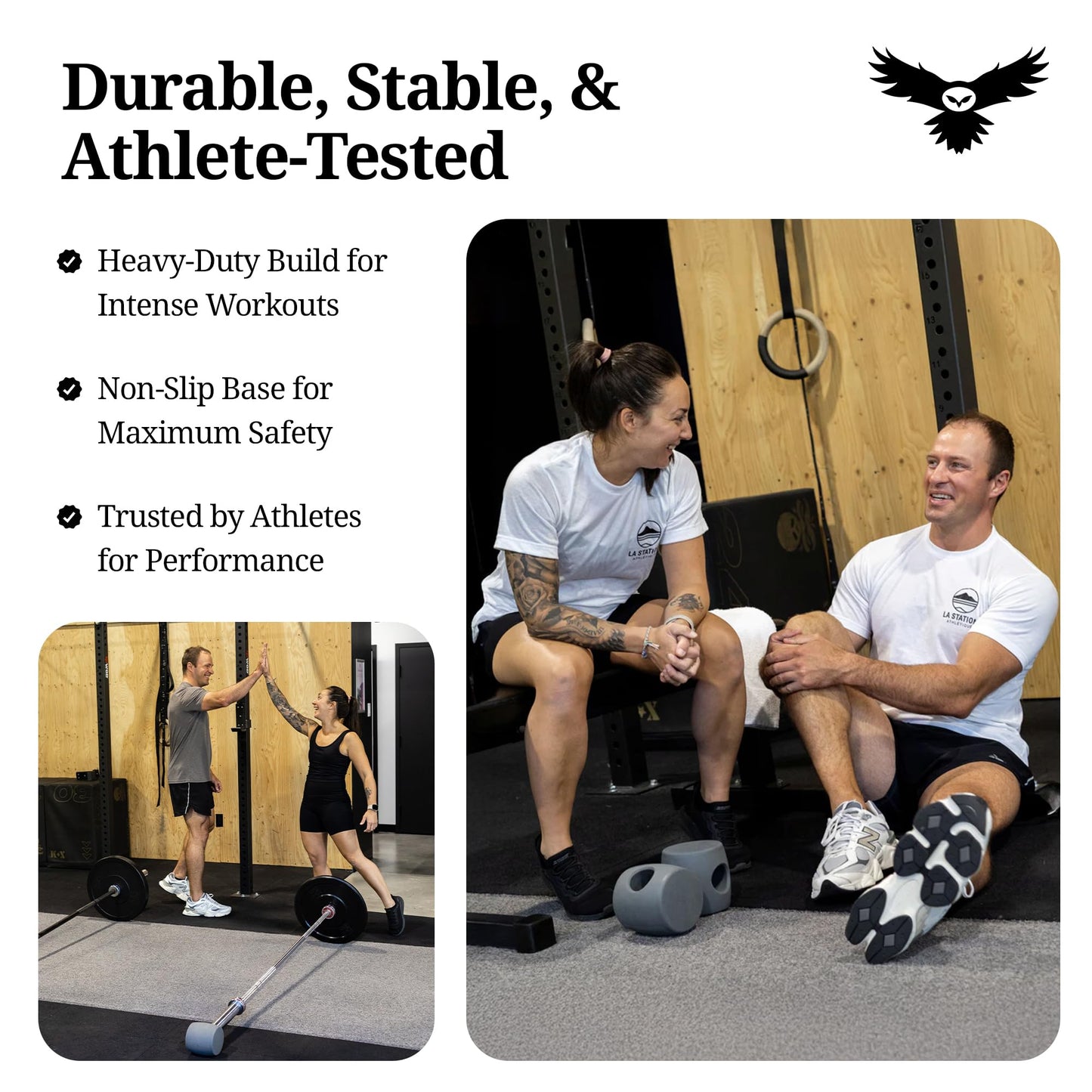 Tribus Grips X Landmine Attachment – Compact Rubber Fits Olympic Bars for Presses, Rows, Squats & Core Training – Portable for Home & Gym Workouts