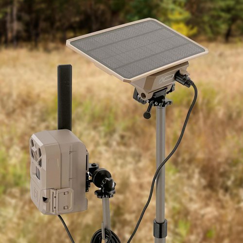 Moultrie Camera Stake for Edge Series Cameras - Universal 1/4"-20 Threaded Mount for 2 Devices - Perfect for Camera and Solar