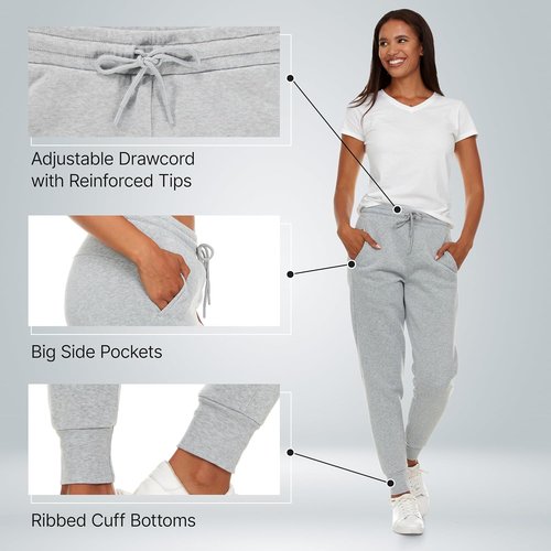 BottomLine Women's Fleece Sweatpants - Comfortable Joggers in Plus Size Options