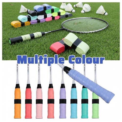 LIQWEI 12Pcs Tennis Racket Grip Tape, Tennis Grip Tape, Badminton Grips Tapes Overgrip Tenni s Racket, Comfortable Handle Grips Wrap for Tenni s Badminton Squash Rackets
