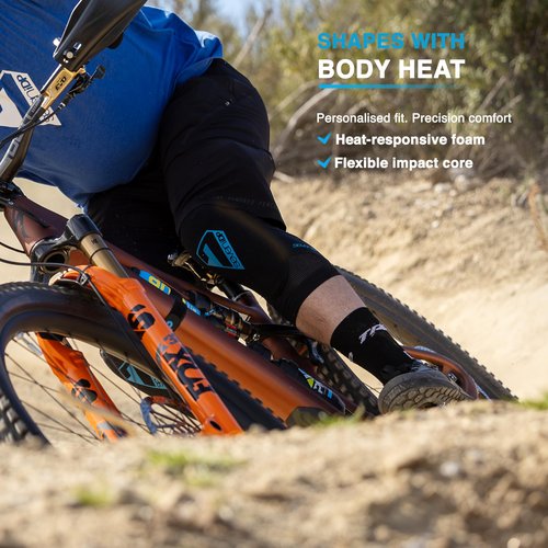 7 iDP Transition Knee Pads for Mountain Biking and Action Sports, Black (X-Large)