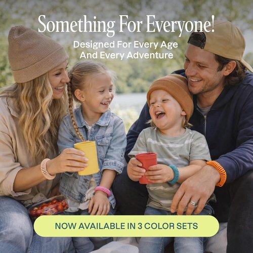 Cliganic Mosquito Repellent Bracelets - 10 Pack of DEET-Free, Rainbow-Colored Bands for Adults & Kids