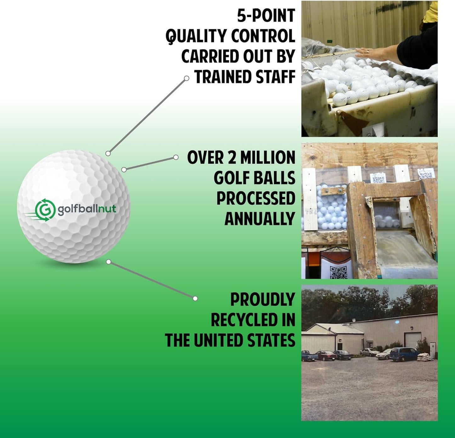 Recycled Golf Balls by 48 | Eco-Friendly Bulk Colored Mix for Practice & Play - Includes Mesh Bag