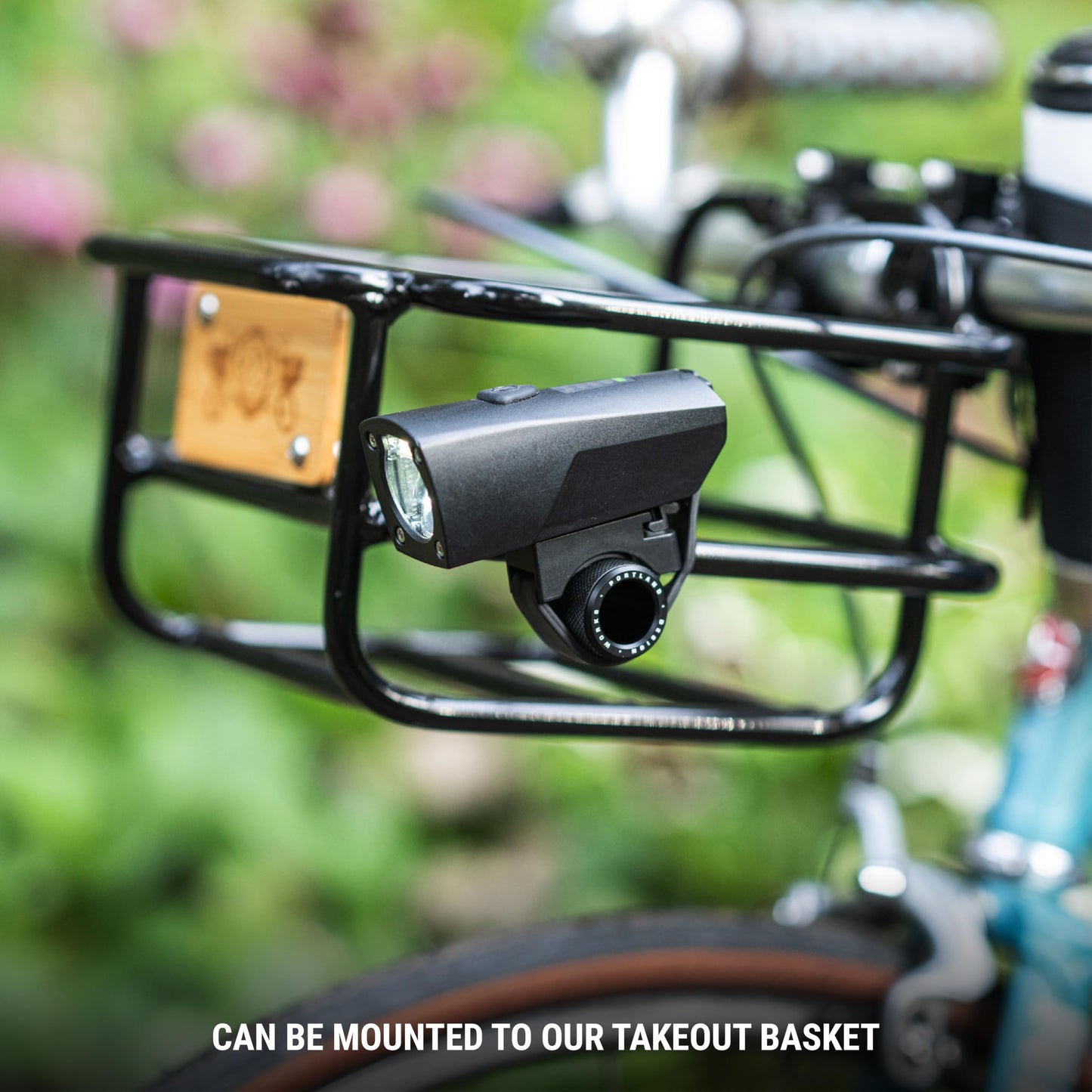 Portland Design Works Eyelet Front Light Mount - Adjustable Bicycle Lights Front and Rear, Headlight Eyelet Mount for Bike, Black