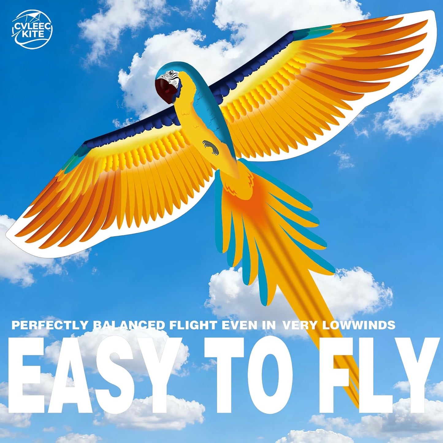 Parrot Kite - Easy-to-Fly Outdoor Kite for Kids & Adults | Perfect for Beginners & Beaches