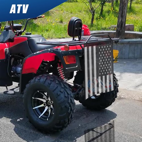 OIEKUN 26''x22'' UTV ATV Mesh Trash Bag,Sak It Mesh Trash Bag for UTV,Universal UTV Trash Storage Sack Compatible With Polaris RZR,Can-Am,CFmoto,Teryx,Kawasaki,Golf Cart,Arctic Cat (American Flag)