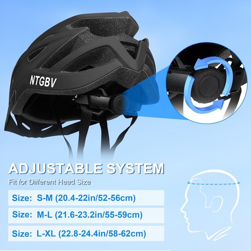 Adult Bike Helmet for Men/Women with Helmet Bag 2 Removable Moisture-Wicking Liners & Visors Lightweight Shockproof Adjustable Design CPSC 1203 & EN 1078 Safety Certified for Road/Commute/MTB