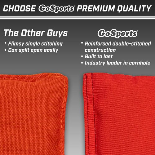 GoSports Cornhole Bean Bags Set of 8 - All Weather Durable Design - American Stars and Stripes or Red and Blue