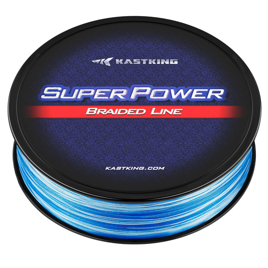 KastKing Superpower Braided Fishing Line,10LB,300+27 Yds,Blue Camo,4X