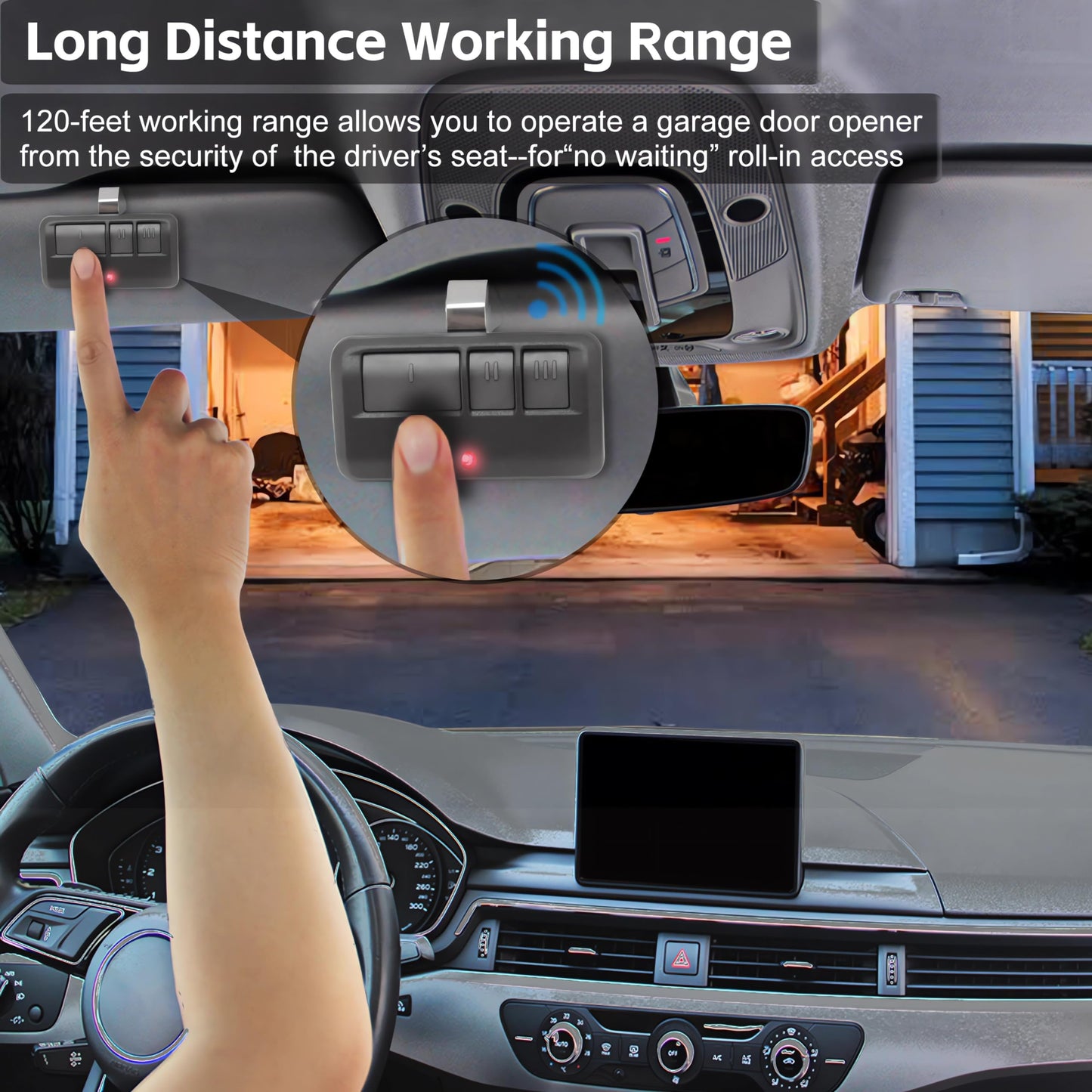 Garage Door Opener Remote for Liftmaster Chamberlain Craftsman Learn Button Openers, Replacement for 893MAX 371LM 373LM 973LM 891LM 893LM 81LM G953EV-P2 950CD 139.53753, 2 Pack