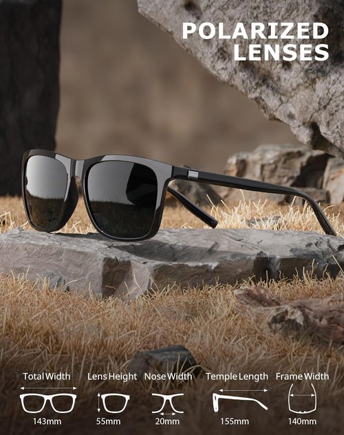 KALIYADI Polarized Sunglasses - Classic UV400 Protection for Men & Women | Ideal for Driving, Golf, Fishing