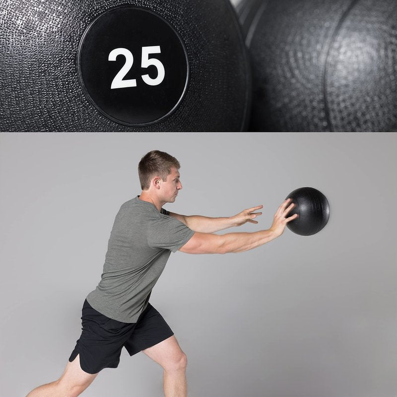 REP Weighted Slam Balls | 15 lb | Exercise and Fitness Balls for Strength Training, Soft Rubber Grip, Non-Bounce Medicine Ball | Crossfit, Home Gym, Fitness, and Core Workouts | Black