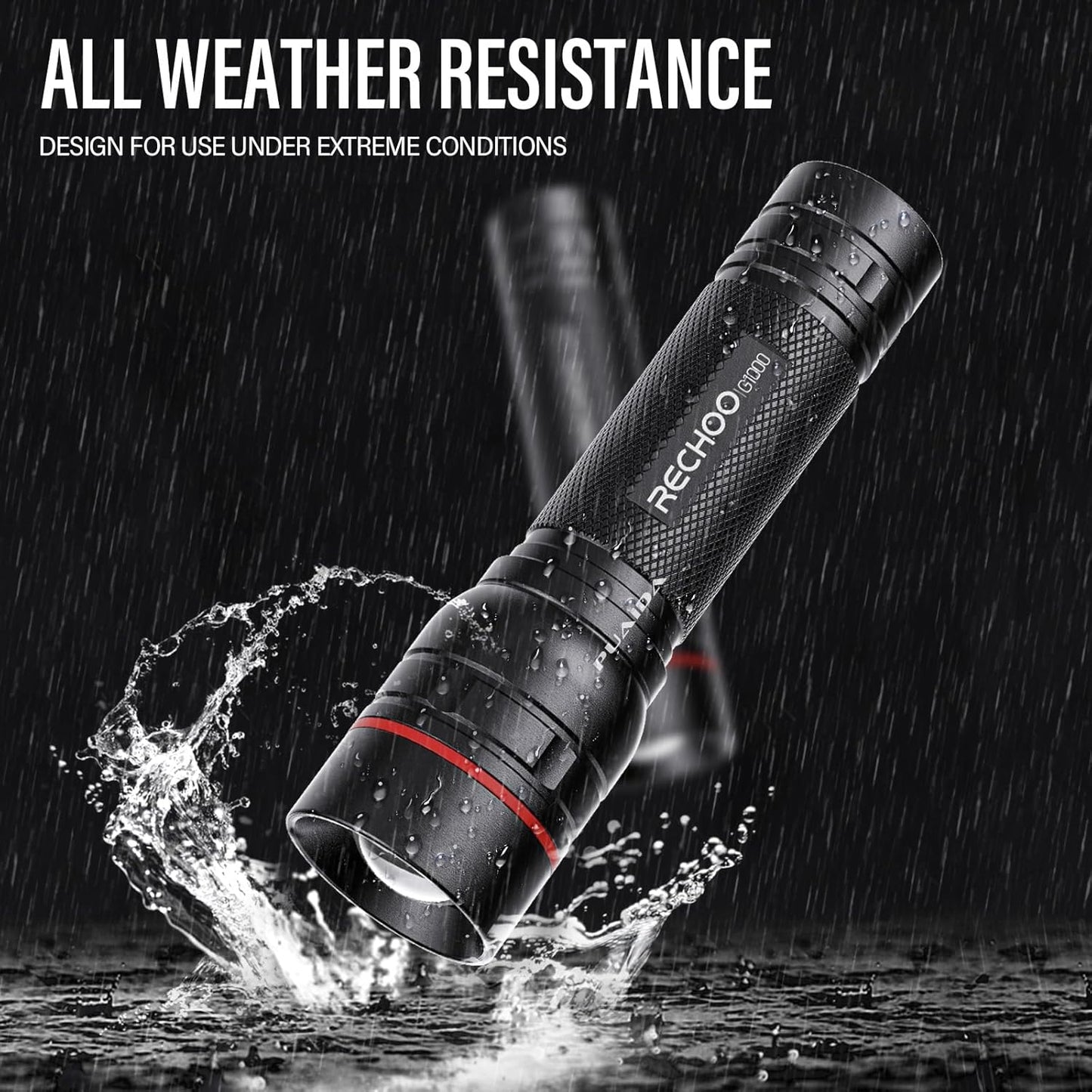 RECHOO Rechargeable Flashlights - Super Bright 1000 Lumens | 3 Lighting Modes, Compact 2-Pack for Camping & Home