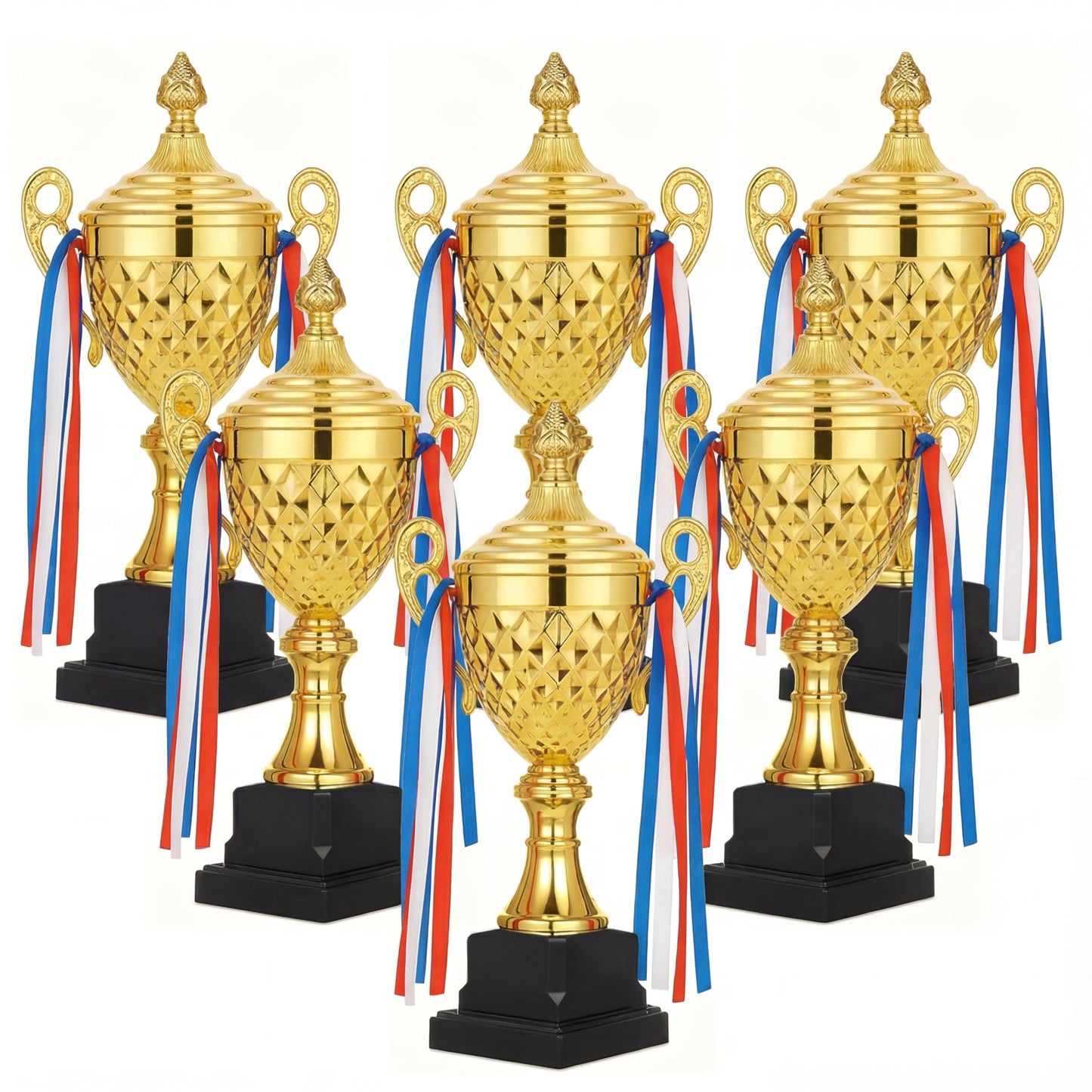 Liliaafar Large Trophy Cup Bulk Gold Trophy Award for Sports Cup Championships Basketball Competitions Tournaments Ceremony Celebration Party Gift(6 Pcs,16 x 7.9 Inch)