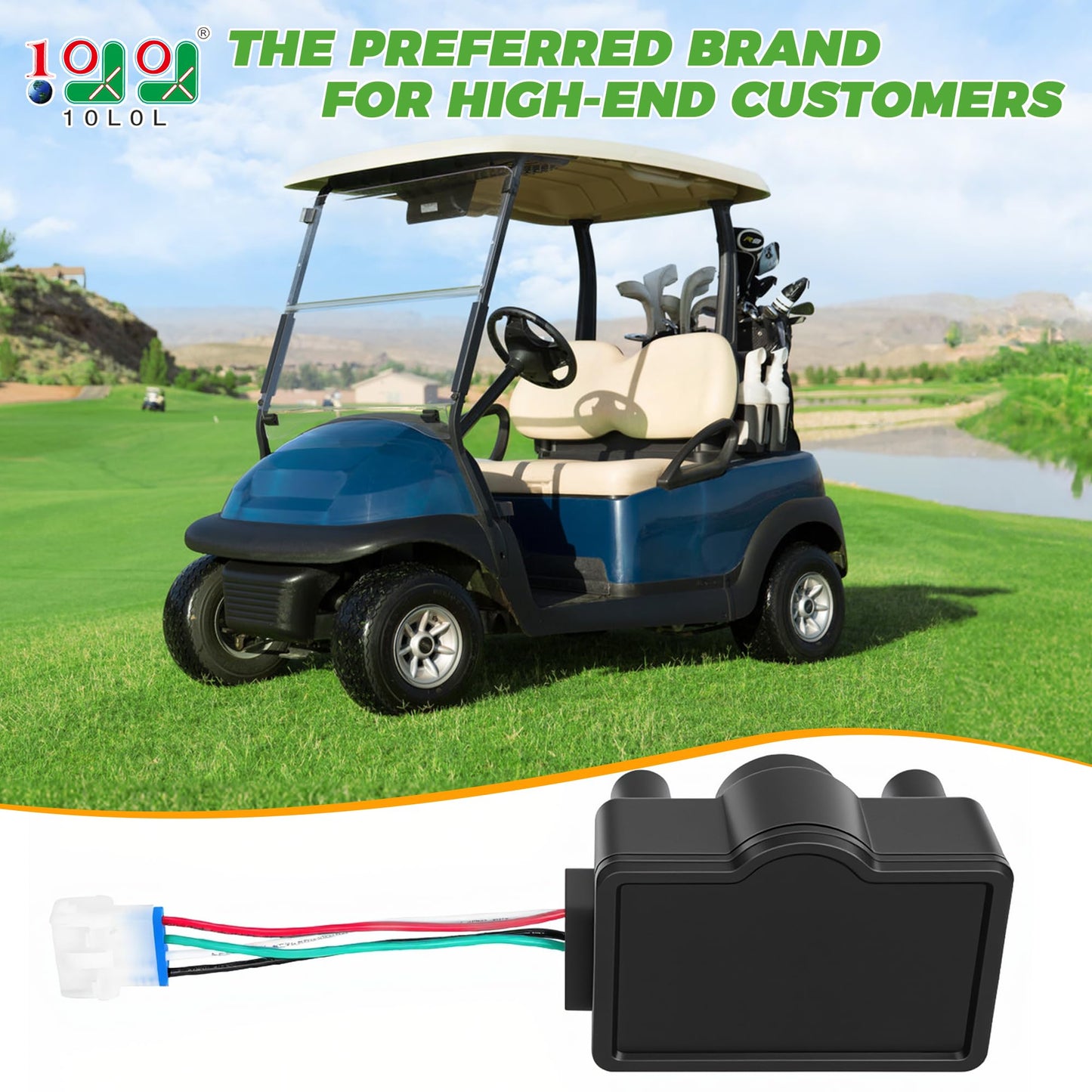 10L0L Golf Cart GCOR Accelerator Input Sensor for Club Car Precedent 2004-2009 Gas Models, Replaces OEM 103327701 102528601, Golf Cart Throttle Potentiometer