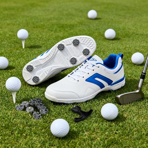Nagpew 51 Piece Golf Spikes, Golf Cleats Replacement with Cleat Spanner, Metal Thread Screw 6 mm Soft Pins Stud for Lawn Cricket Shoes Players