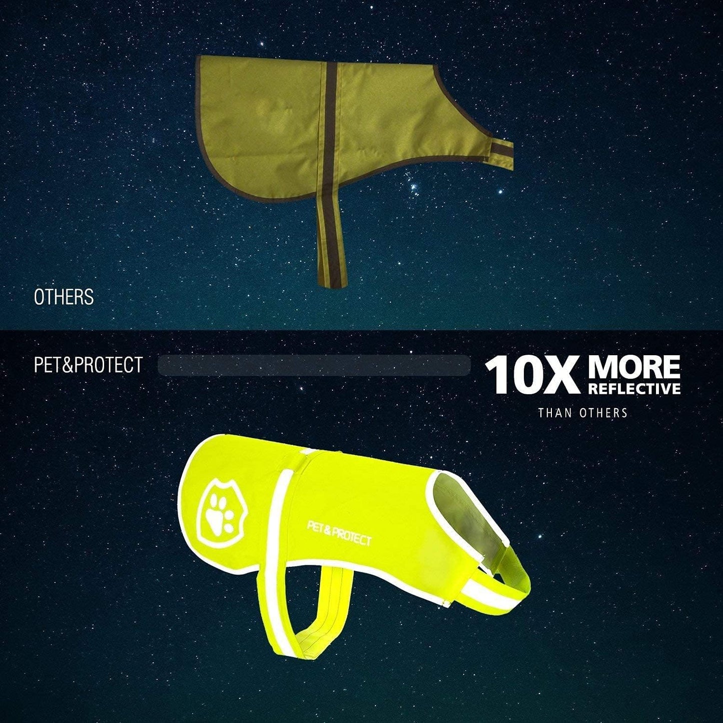 Reflective Dog Coat by [Brand Name] - High-Visibility Safety Vest for Walking & Training | Sizes for Small to Large Breeds (16-130 lbs)