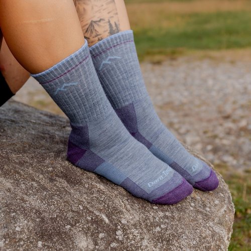 Darn Tough Women's Hiker Micro Crew Midweight with Cushion Sock (1903) - Light Denim, Small
