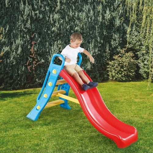 DOLU Big Water Slide - Colorful Plastic Outdoor Slide for Kids | Garden Hose Attachment, Indoor Use