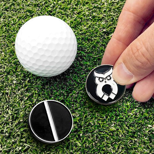 MagnetOwl Magnetic Towel Clip - Reusable and Removable, Highest Strength Magnet, Includes Removable Ball Marker and Waffle Towel (White)