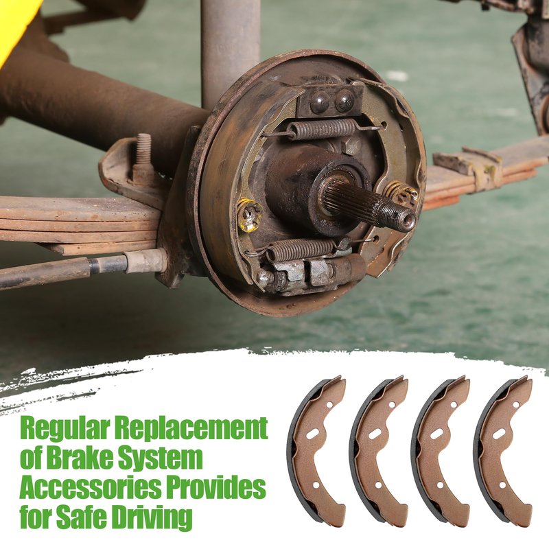 10L0L Golf Cart Brake Shoes,Brake Pads and Bendex Drum Brake Spring Kit for Yamaha 1993-Up G14, G16, G19-G22 and 1996-Up TXT/ST350/Workhorse/Medalist 1997 UP OEM 27943G01 27945G01 70794G01 70795G01