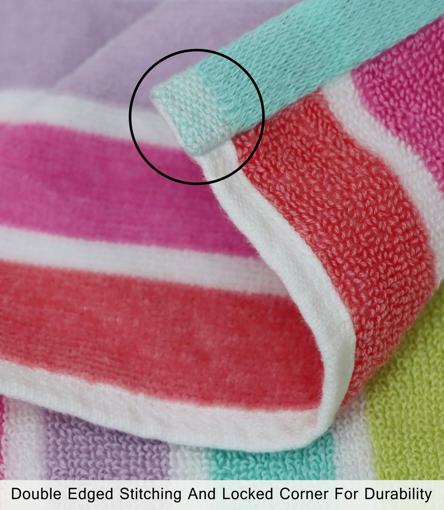 COTTON CRAFT Hooded Beach Towel – Oversized 39 x 68 Towel with Hood for Adults - 100% Cotton Velour Dobby Terry 450 GSM Pool Bath Wrap - Soft Absorbent Quick Dry – Pink Multi