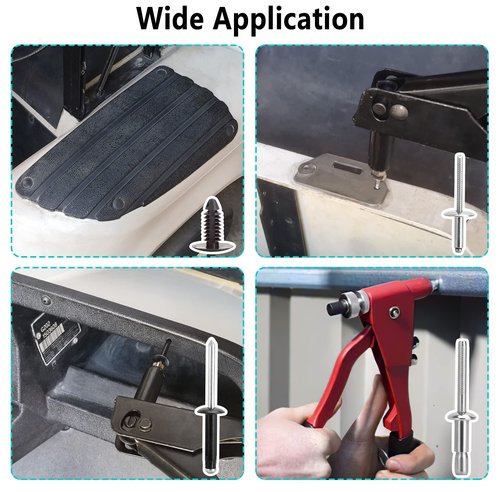 10L0L Golf Cart Complete Body Metal Rivet Hardware Kit for 1994+ EZGO TXT Gas/Electric with Extra 10 PCS Plastic Fastener Tree Rivets
