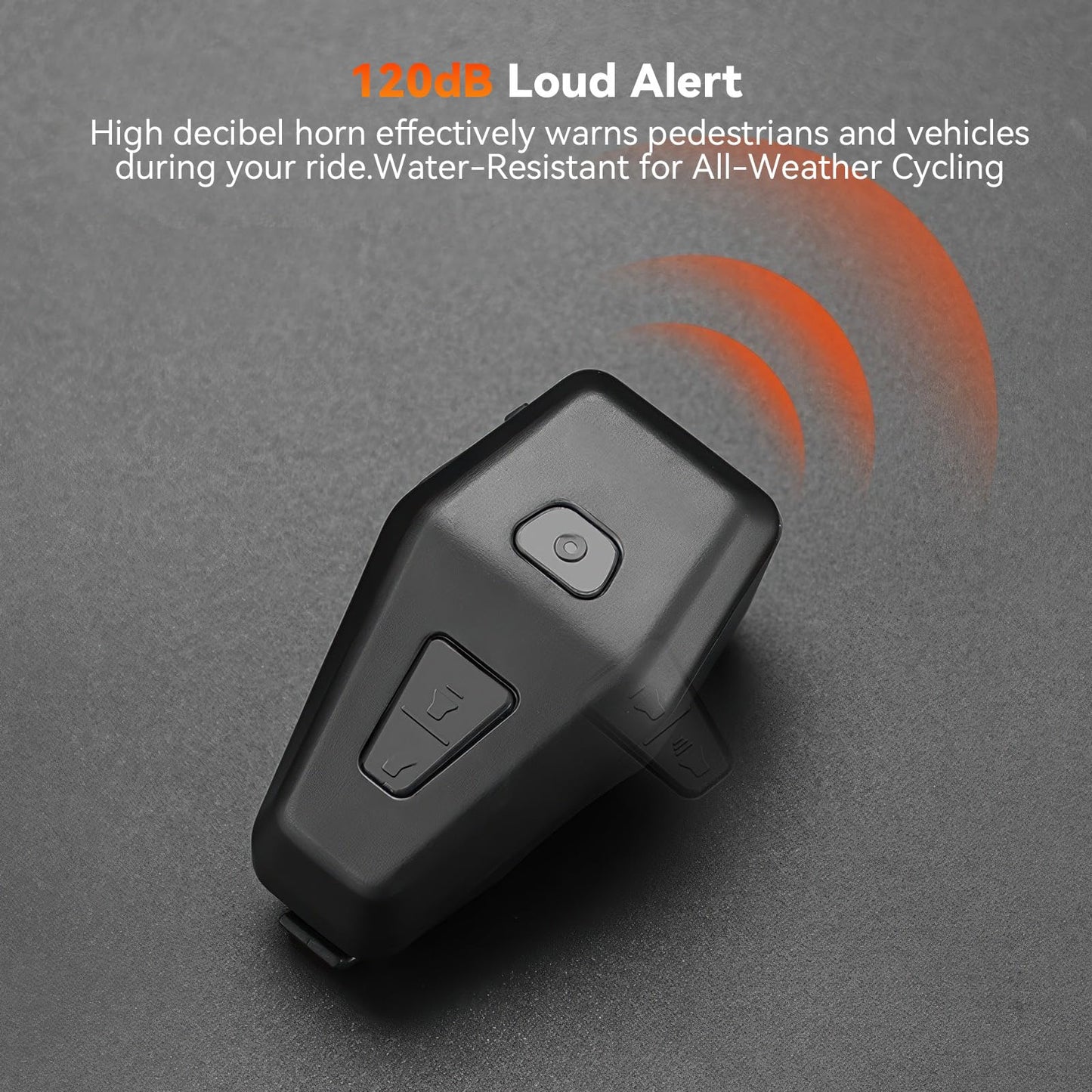 PARDUS Bike Alarm Bike Horn Anti-Theft Alarm USB Rechargeable Compact 120dB - Portable, Waterproof, and Easy to Install for Road and Mountain Bikes Motorcycle Electric Scooter
