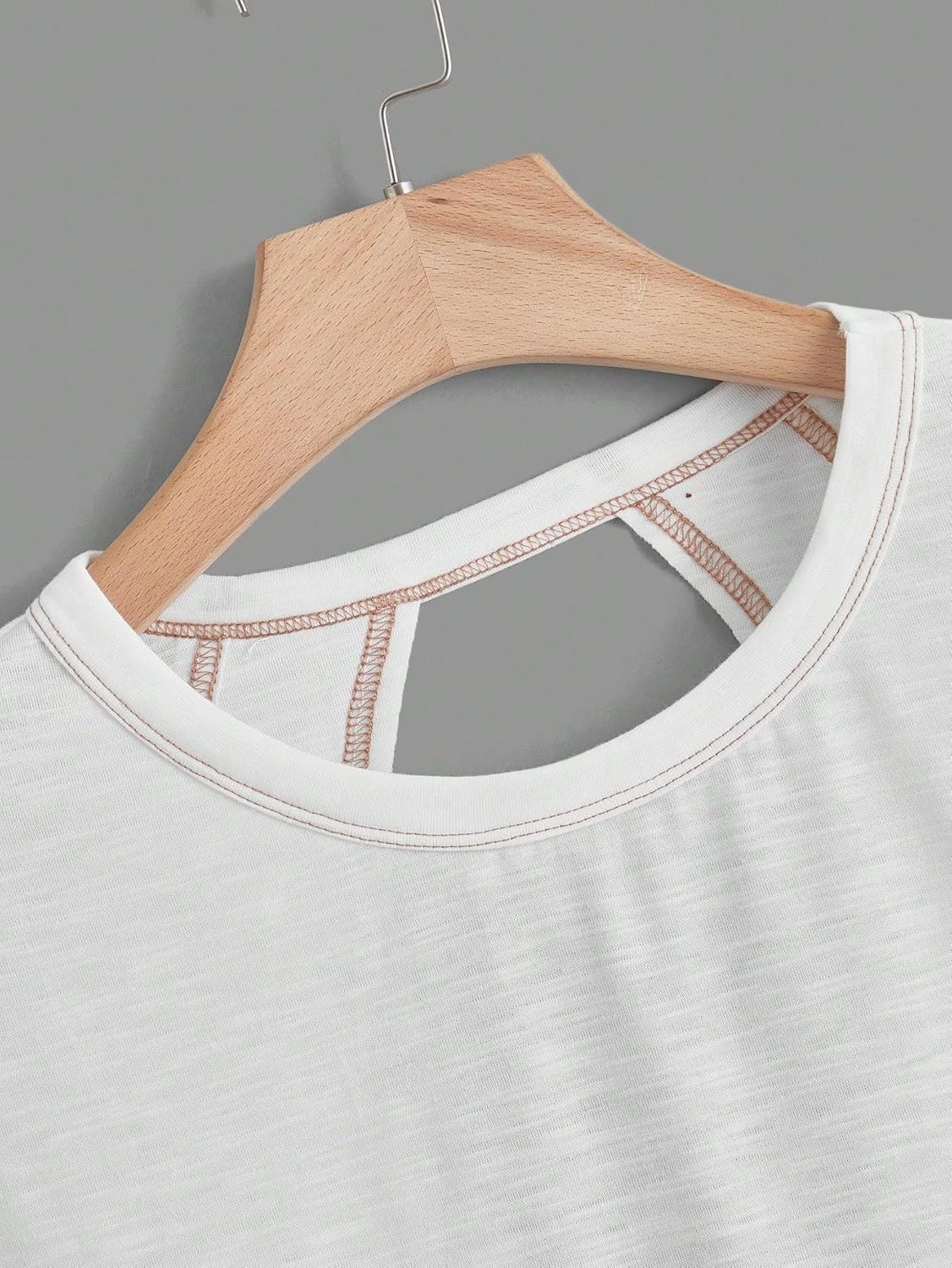 **SOLY HUX Women's Open Back Workout Tee - Casual Short Sleeve Athletic Shirt in Oversized Fit**