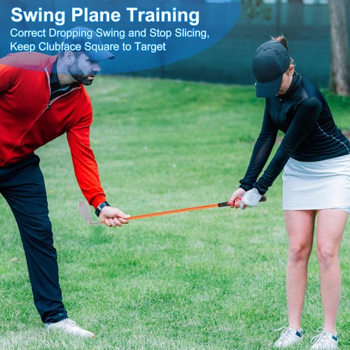 Asyxstar Golf Swing Trainer Golf Training Aid for Strength & Swing Speed, Golf Warm-up Stick for Tempo & Flexibility Training, Golf Training Club, 7 Iron Golf Swing Trainer