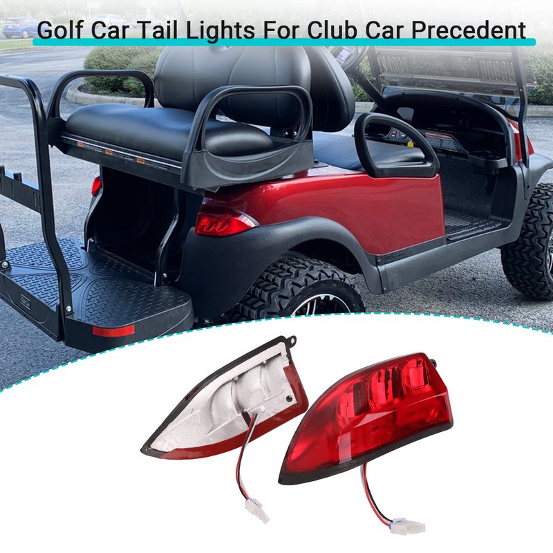 10L0L Golf Cart Tail Lights for Club Car Precedent 2004-Up and Tempo 2018-Up Models - Replacement Taillight Driver and Passenger Rear Lights 12V with 3 Pin Molex Quick Connector Wired