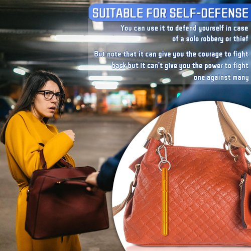 GTILE 7Pcs Safety keychain Set Protection Keychain, Aluminum Keychain Keychain Set, Tactical Glass Breaker Tool, Self Defense Weapon for Women Ladies Girls (colorful)