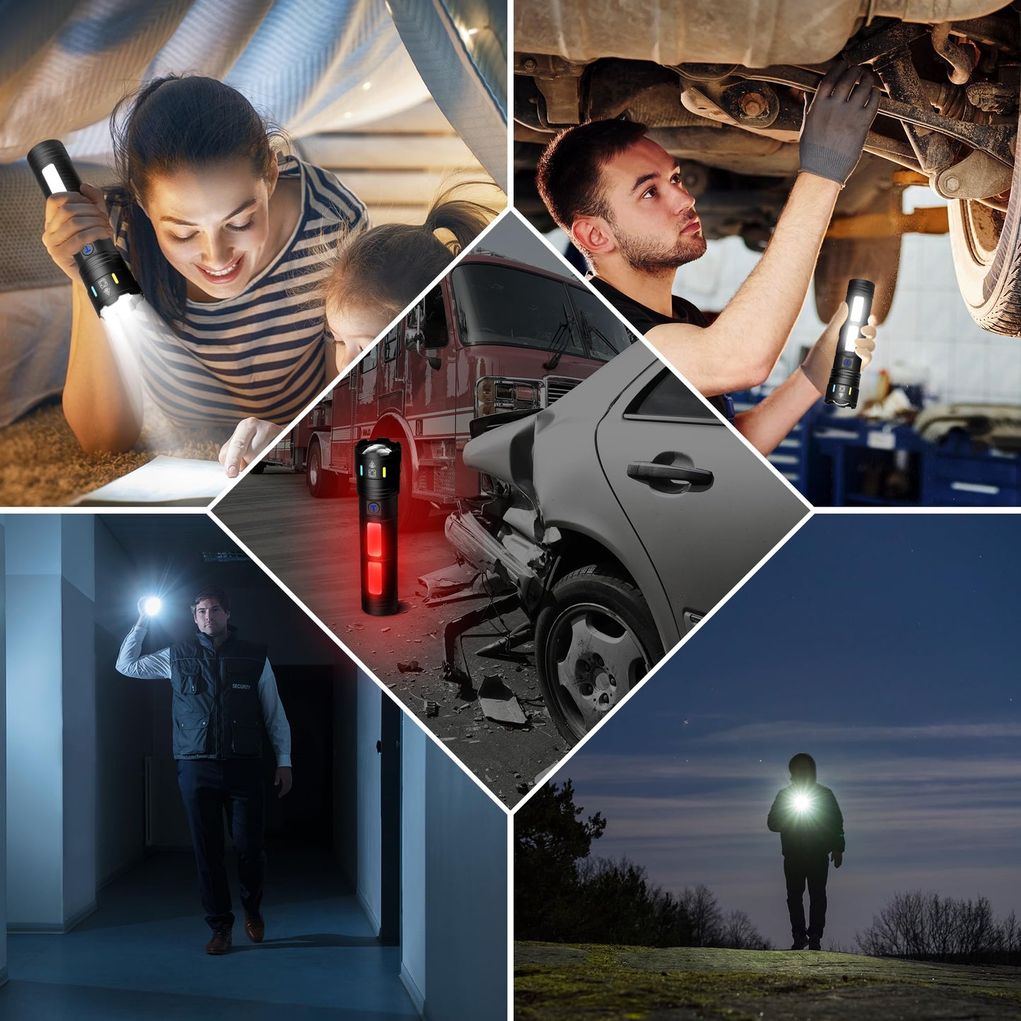 Rechargeable Flashlights 990,000 High Lumens, Super Bright Flash Light Long Range 5000ft, 4 Mode with Red LED Flashing Tactical Flashlight, High Powered Flashlight High Beam for Home Emergency Camping