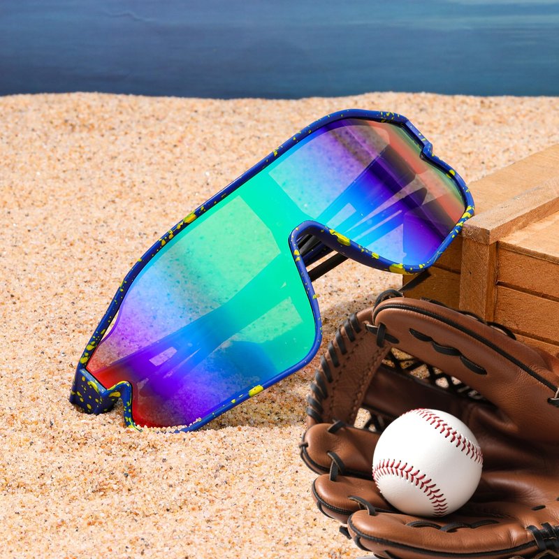 YuJian 2PACK Kids Sports Sunglasses Youth Sunglasses Boys Girls Softball Baseball Sunglass Cycling Goggles