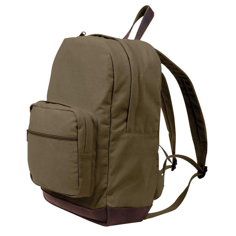 Rothco Vintage Canvas Teardrop Backpack - Classic Style with Leather Accents