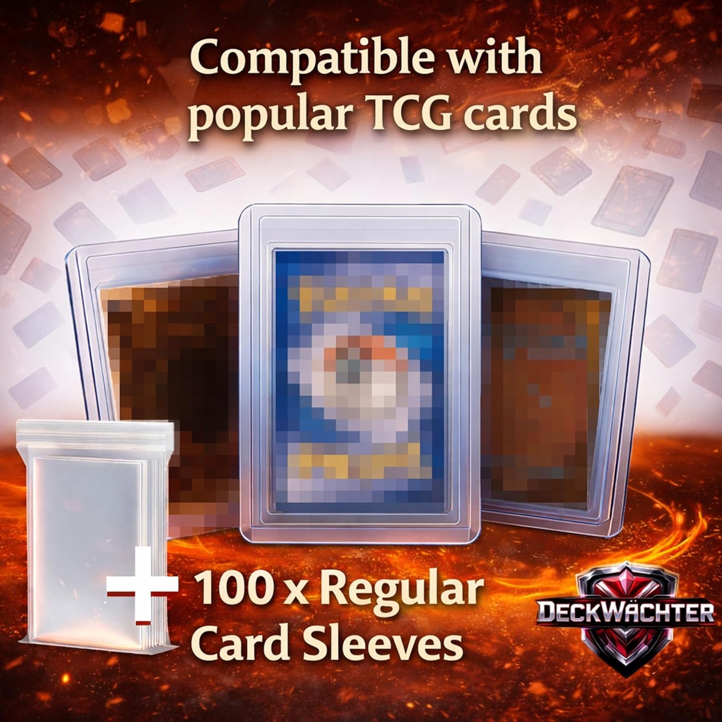 Top Loaders & Penny Sleeves | 200 Clear Trading Card Protectors – 3”x4”, 35PT Secure Storage