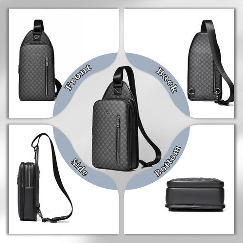 FSD Sling Backpack for Men - Water-Resistant Crossbody Chest Bag for Travel & Hiking