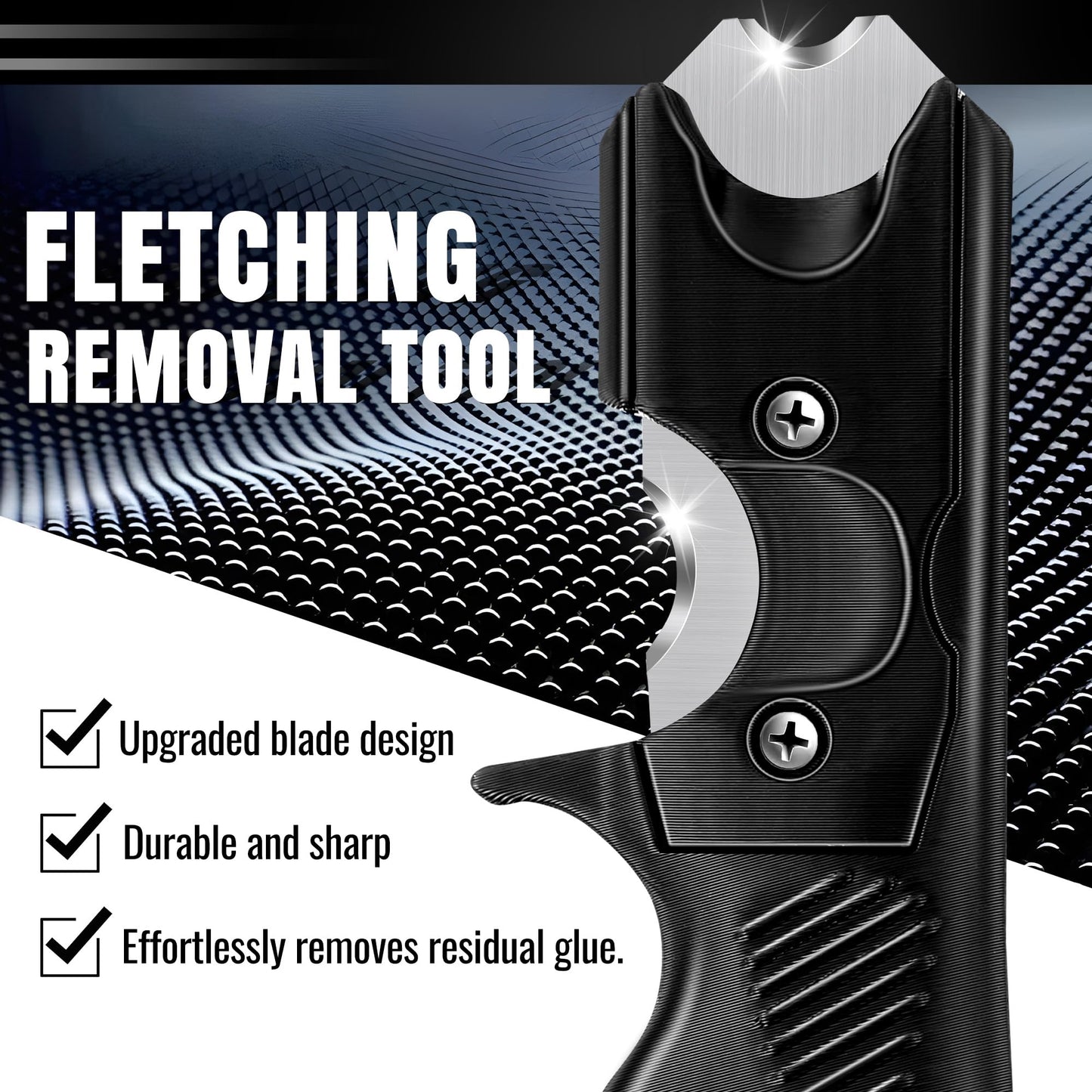Enhon Arrow Fletching Removal Tool Dual Angle Cutter(Black)