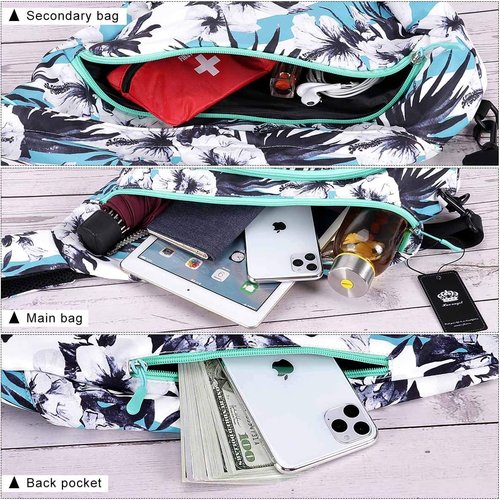 HUA ANGEL Crossbody Sling Bag - Lightweight Waterproof Chest Bag for Travel & Hiking