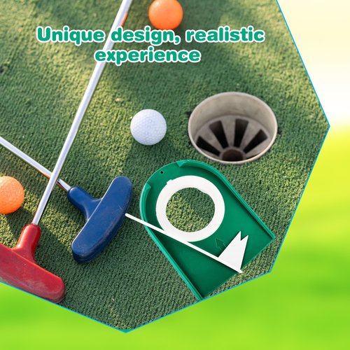 Plukeen 5 Pack Golf Putting Cup with Flag - Plastic Golf Putting Hole Training Aids for Indoor Outdoor Office Garage Backyard Practice