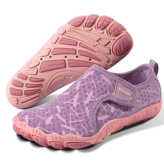 SEEKWAY Barefoot Water Shoes for Kids - Wide Toe Box and Quick-Dry Sand Shoes Toddler for Hiking Swim Beach Pool Kayak Sport Accessories, Camping Essentials Non-Slip for Boys Girls Sizes