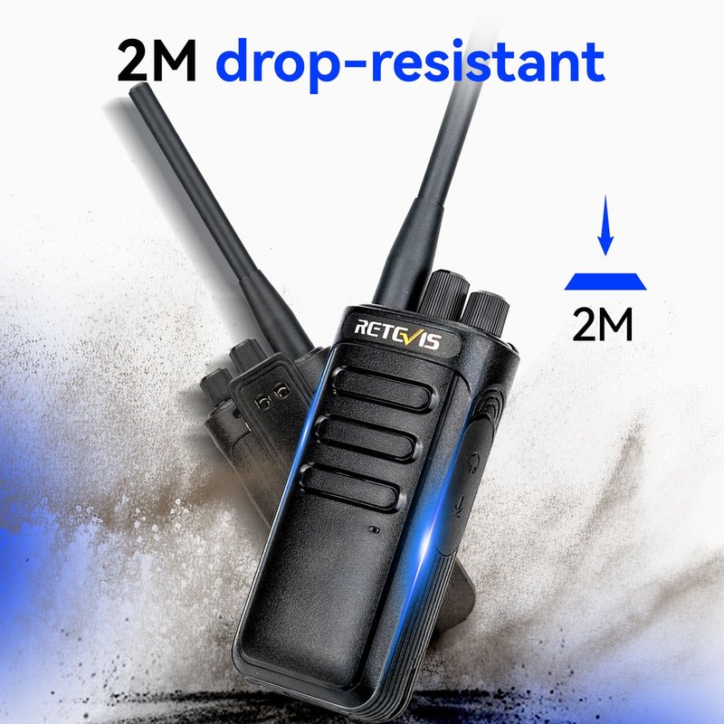 Retevis RB85 2 Way Radio for Adults Long Range,High Power Professional Walkie Talkies with Earpiece,Rechargeable Two Way Radios,AI Noise Cancelling,for Security Hotel Church(2 Pack)