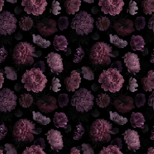 Akodm Dark Floral Peony Wallpaper Contact Paper for Cabinets and Drawers Renter Friendly Removable Gothic Waterproof Self Adhesive Botanical Vintage Thick Vinyl Bathroom Flower Walpaper 17.7"x 70.8"