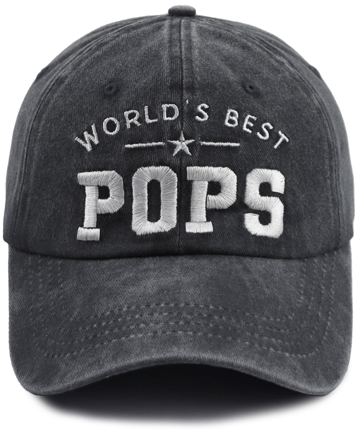 Pops Gifts for Men, World's Best Pops Papa Hat, Pop Pop Accessories Baseball Cap, Retirement Father's Day Birthday Gifts for Dad Pappy Hubby Grandpa Black