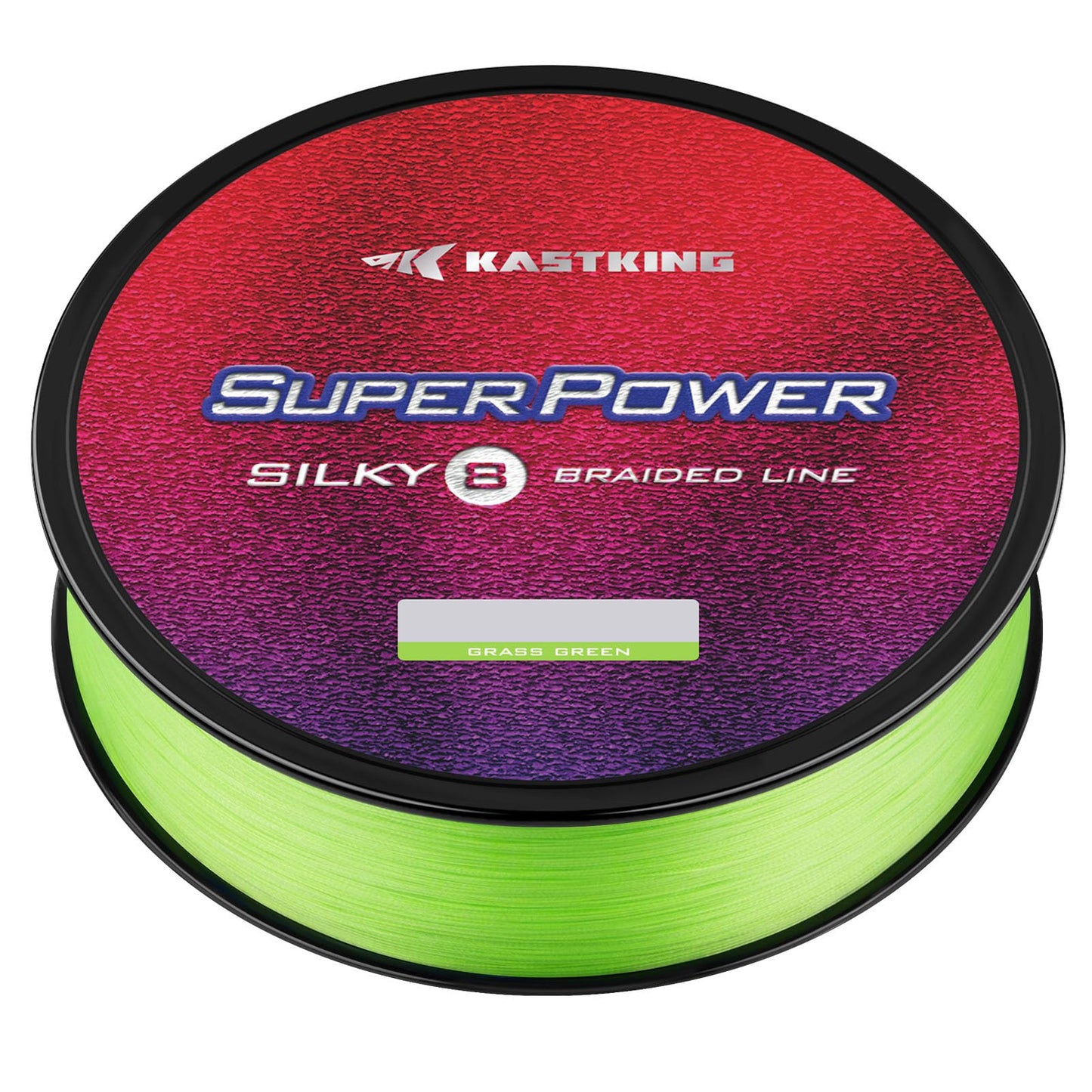 KastKing Superpower Silky8 Braided Fishing Line, Grass Green, 8 Strands, 10 LB, 500 Yds