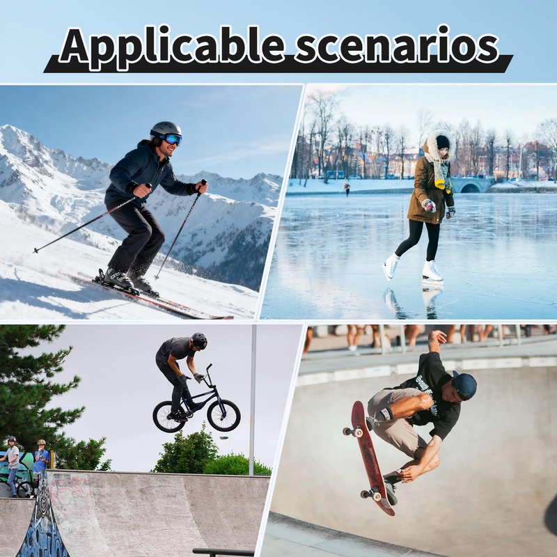 ONTYZZ Protective Padded Shorts, 3D Hip Protection Butt Pads, Impact Gear for Skiing Skating Snowboarding Skateboarding, L Black